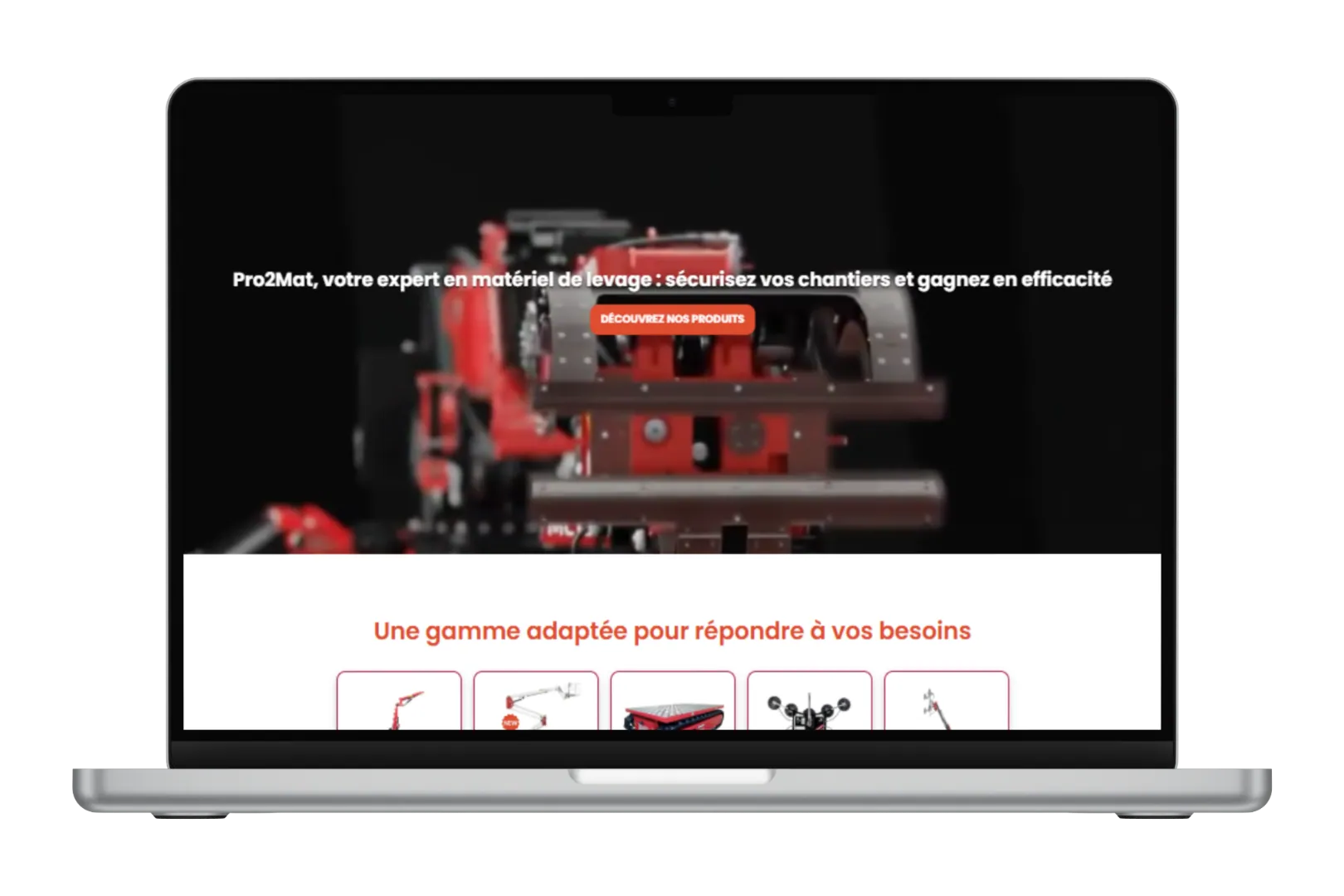 Mockup MacBook - Site PRO2MAT